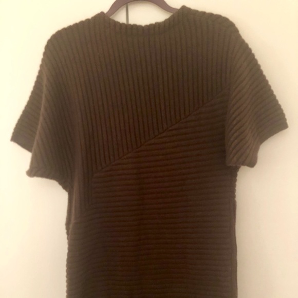 ASTR Brown Ribbed Knit Kimomo Sleeve Tunic Dress - Picture 4 of 5